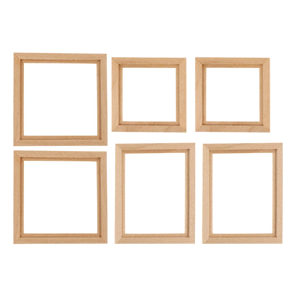 

Frame Photominiature Picture Mini Wooden House Diy Furniture Painting Frames Accessories Scene Ornamentdoll Decor Furnitures 12