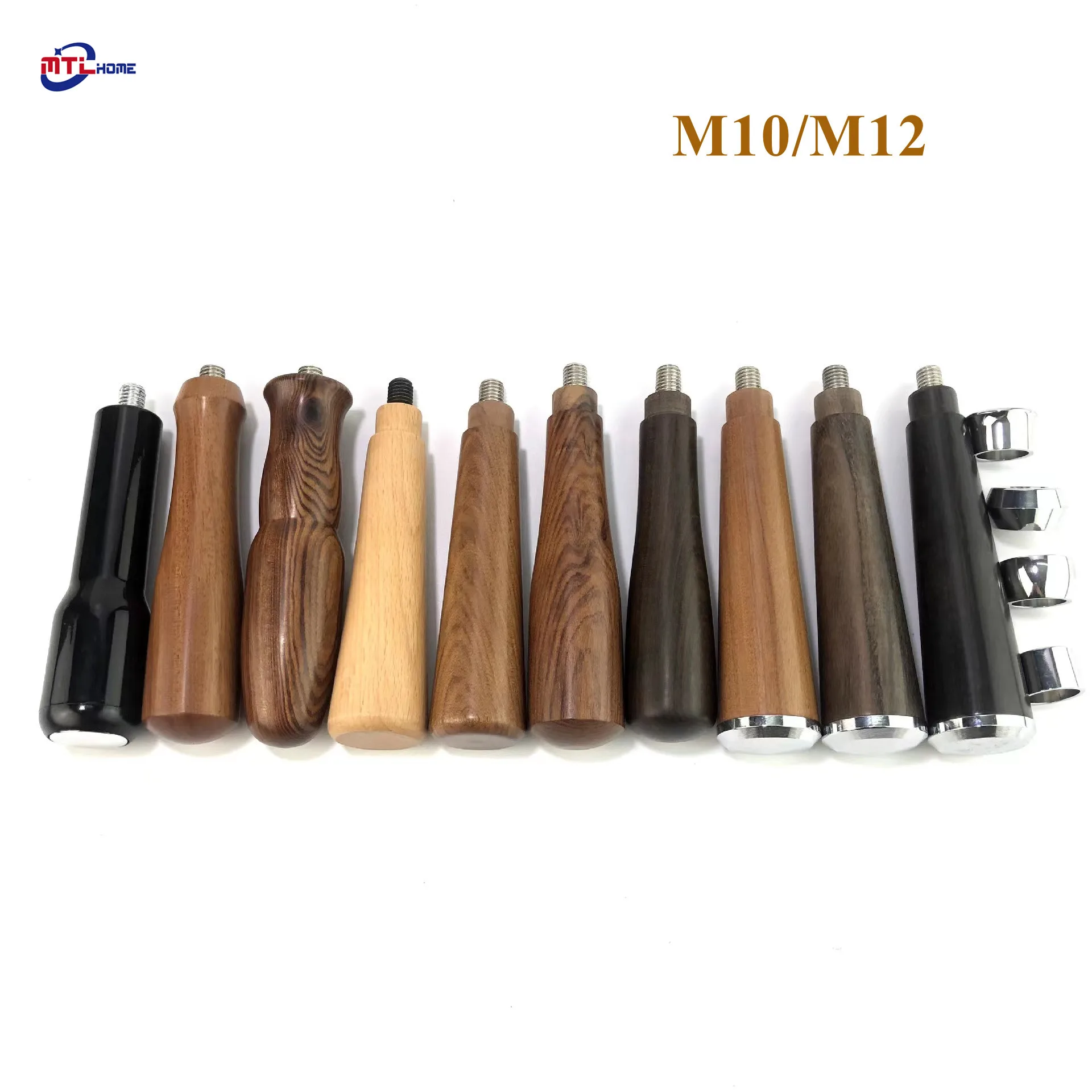

M10/M12 Portafilter Coffee Handle Espresso Semi-automatic Cafe Machine Solid Wooden Handle Coffee Accessories for Barista