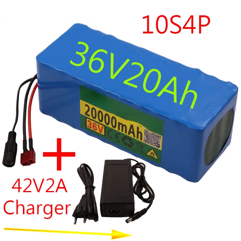 

Литий-ионный аккумулятор 18650 36 В Аккумулятор 20 Ач 20000 мАч Электрический велосипед 1000 Вт 10S4P для E-fiets скутера с зарядным устройством BMS + 42 в