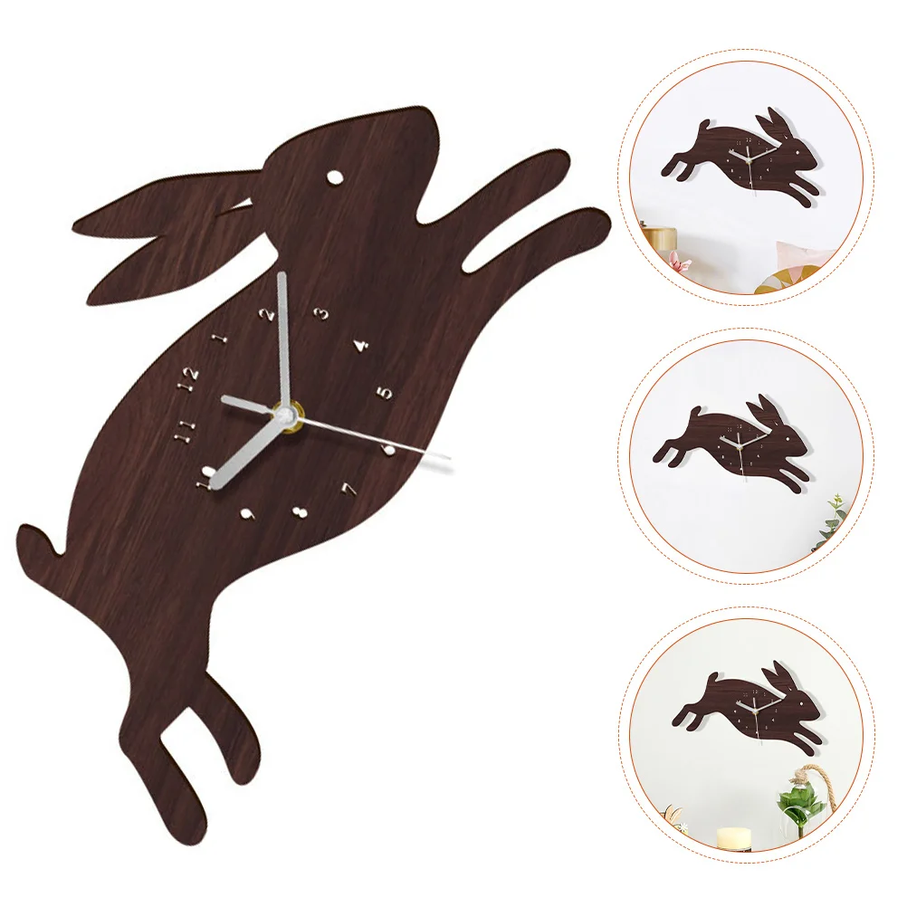 

Wall Clock Clocks Bunny Inch Decor Silent Non Ticking Kids Easter Decorative Mute Rabbit Classroom Hanging Retro Operated