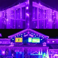 garland curtain led fairy string lights christmas decoration icicle festoon outdoor for home wedding holiday garden street decor