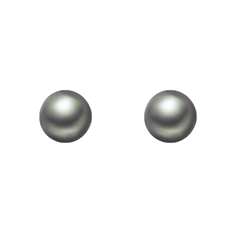 

HESHI Silver Needle 616 Black and Gray Pearl Stud Earrings for Women