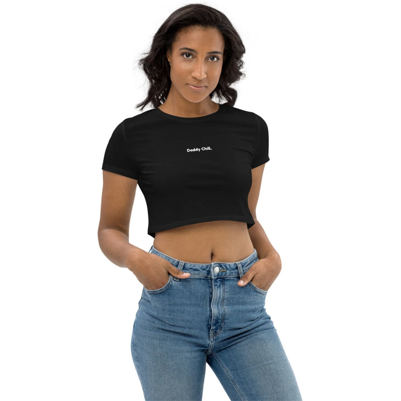 

Custom Baby Shirt Daddy Chill Crop Top Letter Printed Clothing Cropped Tee Funny Top Baby Tee Y2K Graphic Short T-Shirt
