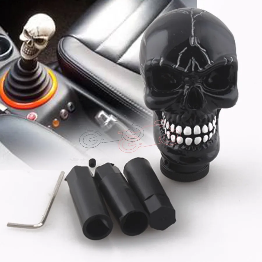 

Тюнинг автомобиля, Модифицированная черная ручка переключения передач с черепом, ручка переключения передач для автомобиля, гоночная ручная ручка переключения передач, рычаг переключения передач из полимера, универсальный