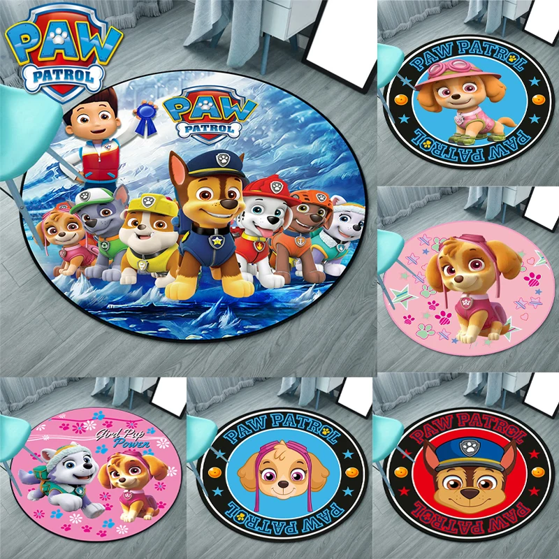 Фото Коврики для пола с рисунком «Щенячий патруль», круглые коверы для гостиной, аксессуары, милые ковры для спальни «Скай», украшения для дома, подарки №1