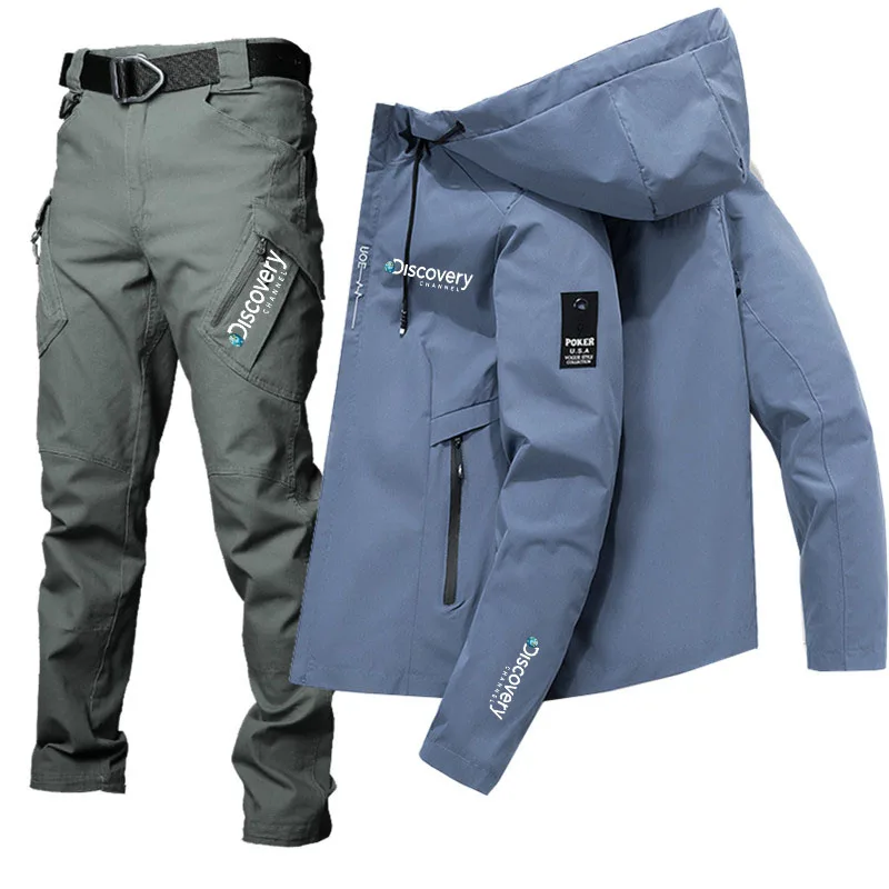 

Discovery Logo Spring and Autumn New Men's Outdoor Camping Mountaineering Jacket Men's Breathable Waterproof Clothing