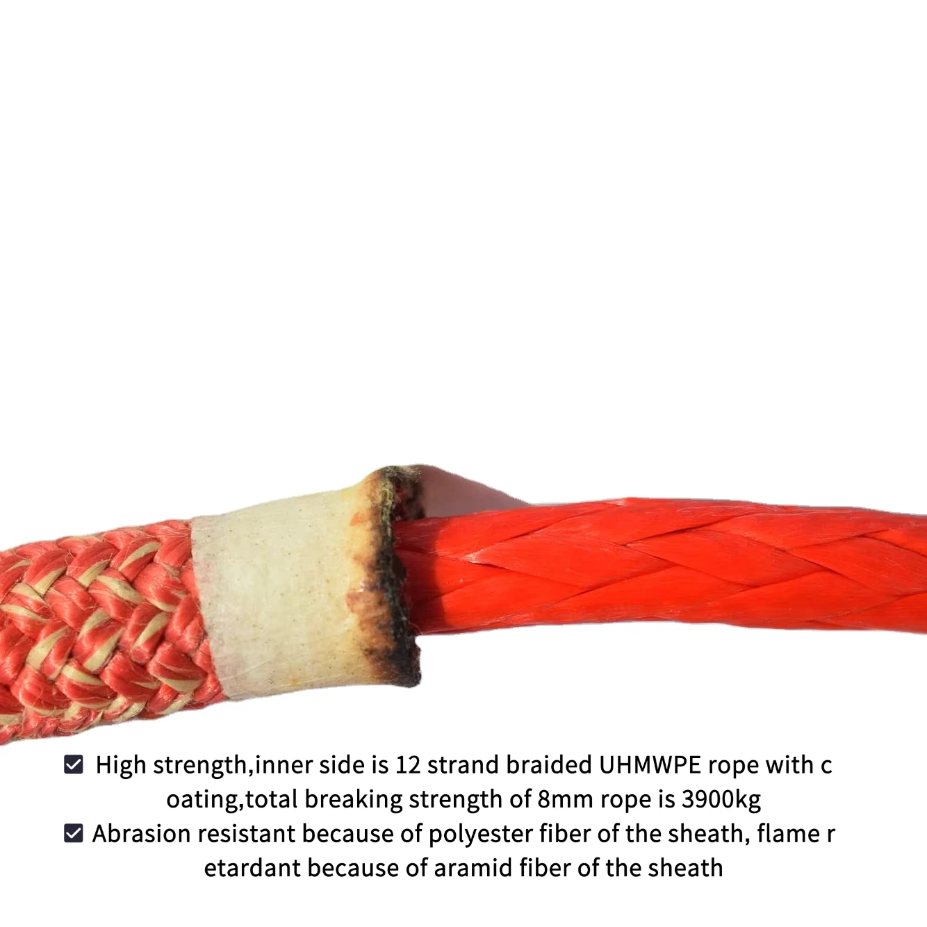 Фото Канат UHMWPE Core из арамида, полиэстера, меланж, производительная веревка в виде листов Halyard, такелажные канаты, линия управления для лодки, круизания, яхты, паруса №2