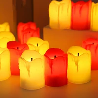 flameless led candle light bright battery operated tea light with realistic flames christmas holiday wedding home decoration