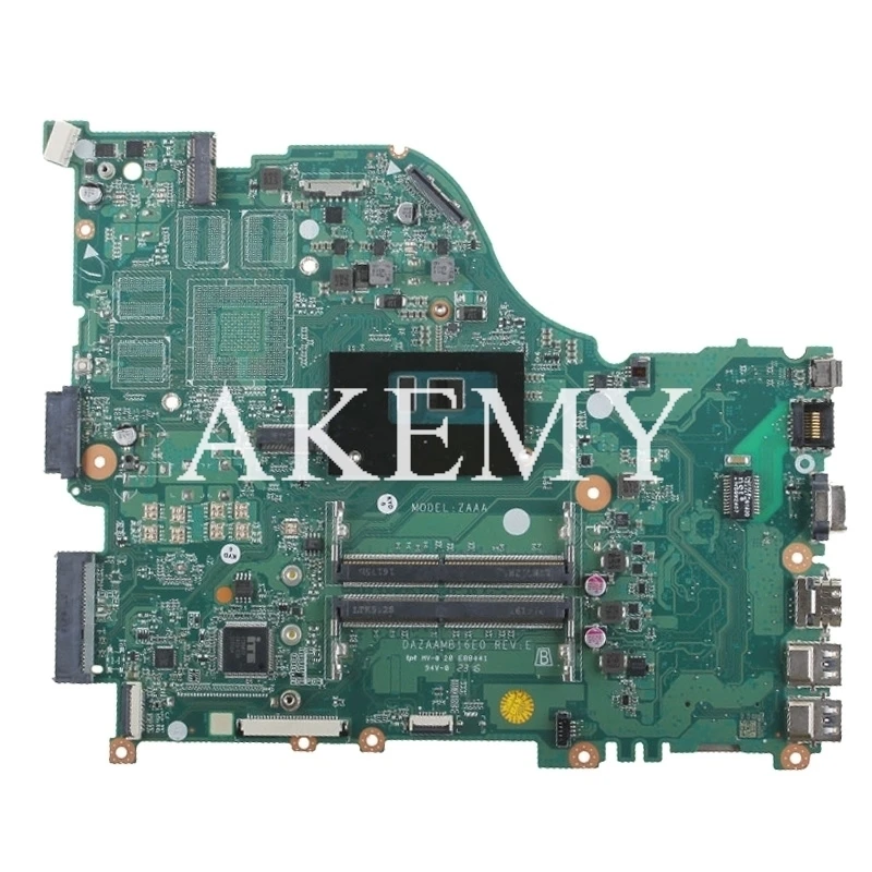 Материнская плата для ноутбука Acer Aspire E5-575 DAZAAMB16E0 REV:E DDR4 с процессором i5-7200U |