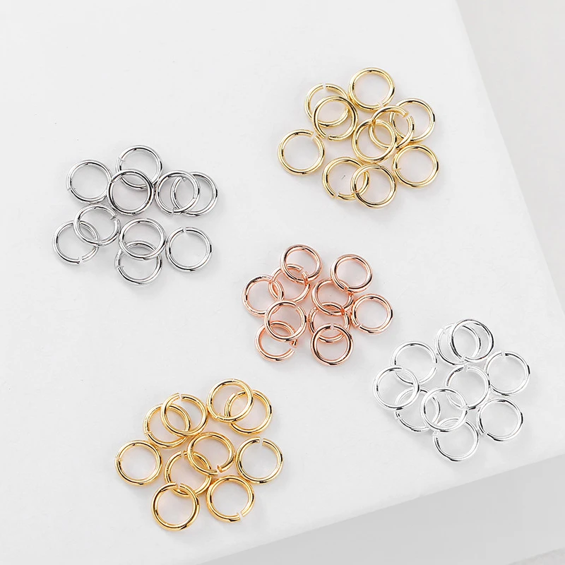 14k 18k Plated Connection Ring for Jewelry Marking Copper Open Jump Split Diy Bracelet Necklace Accessories Findings Wholesale