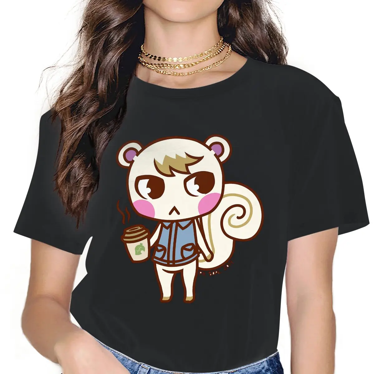 

Женская Винтажная футболка с круглым вырезом, с коротким рукавом