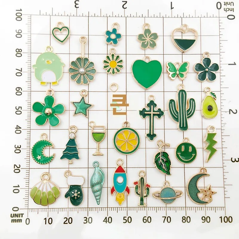 3 зеленый набор сплав капающий масло материал сделай сам креативные серьги