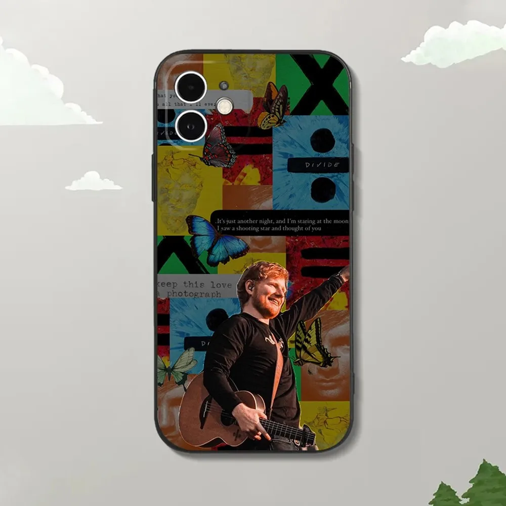 Силиконовый чехол Singer Ed S-Sheeran для iPhone16 15 14 13 12 Mini 11 Pro XR X XS MAX 7 8 Plus мягкий черный