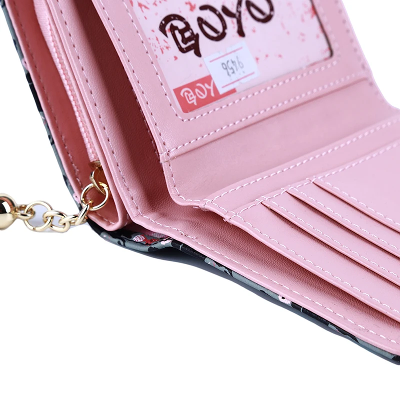 Tassel Cartoon Cat Women Wallet Printing PU Leather Women Wallet Brand Designed Coin Purse Female Card Holder Cute Girl Wallet