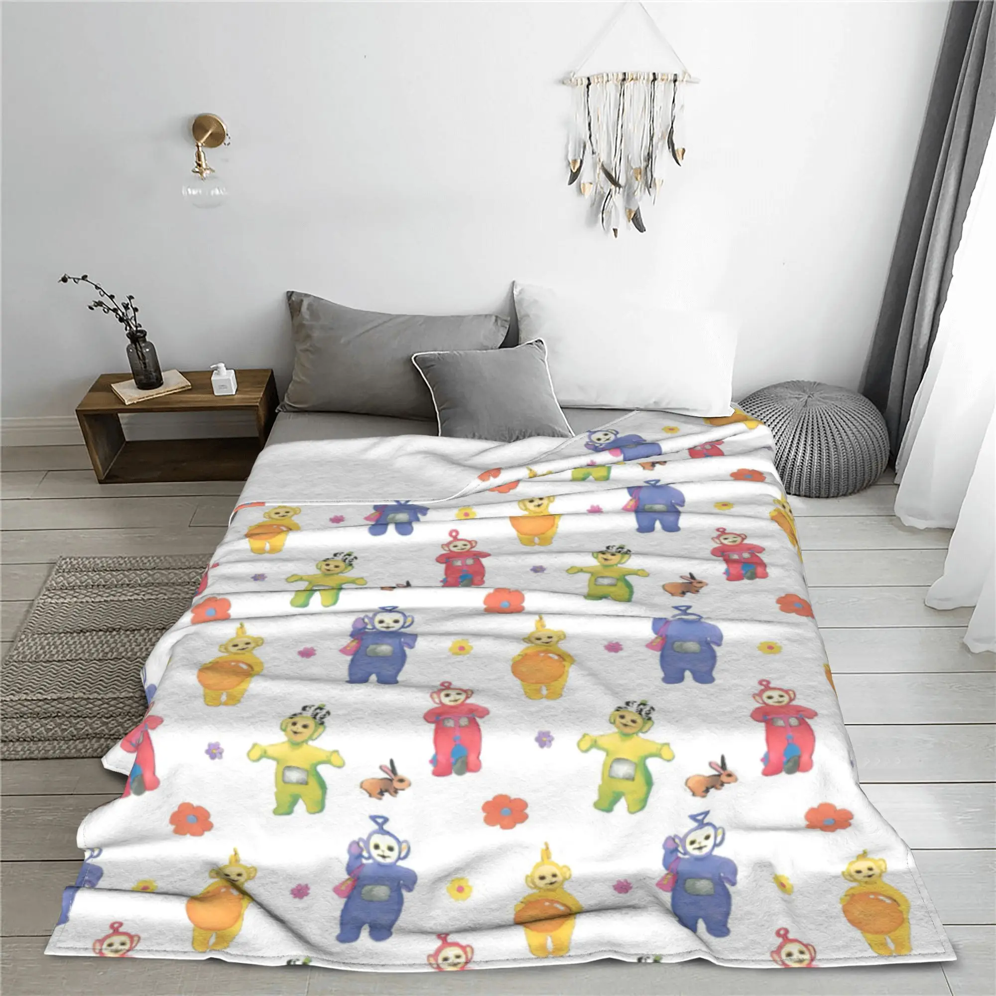 Плюшевое одеяло The-teletbies ubtinky Winky Laa-Laa из кораллового флиса милые Мультяшные одеяла