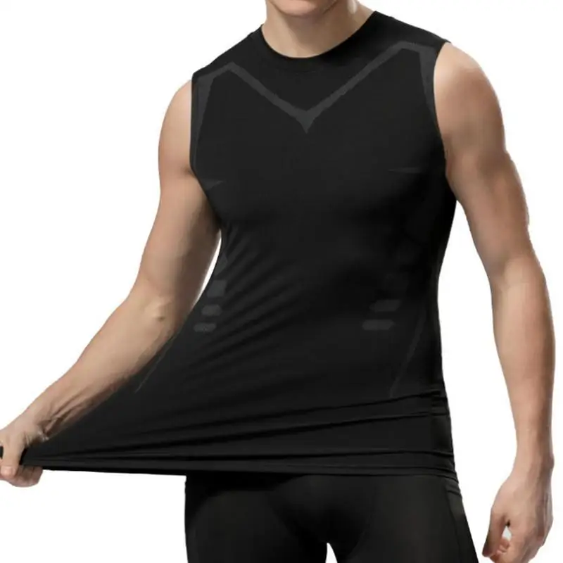

Ionic Shaping Vest Body Shaper Vest Compression Tank Top Men Slimming Tummy Vest Skin-friendly Tummy Control Shirts For Gym