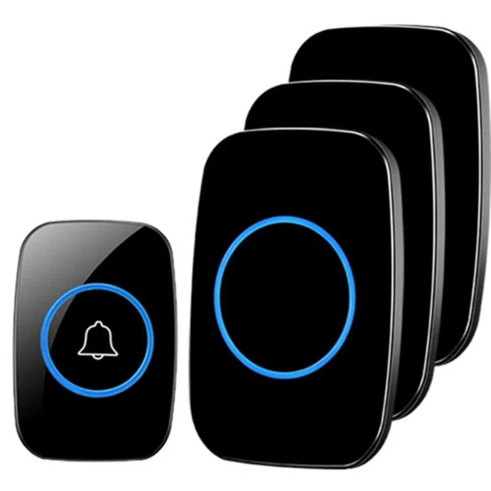 

300m Range Wireless Waterproof Doorbell US EU UK AU Plug Home Intelligent Door Bell Chime 1 2 Button 1 2 3 Receiver Bells