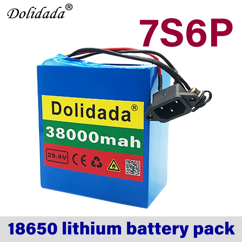 

Литиевая батарея 7S6P 24 В 18650 250 Вт-500 Вт 29,4 в ма