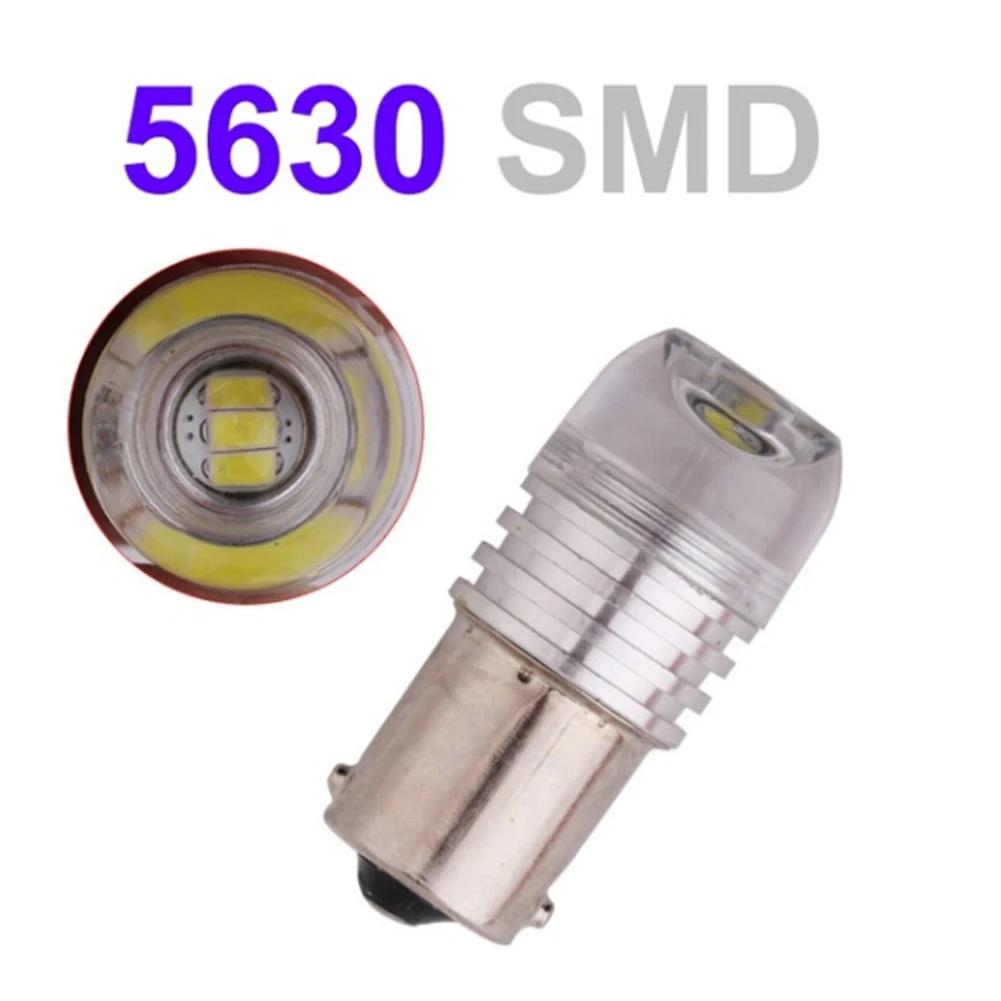 

2Pcs 3W COB 1156PY 7507 PY21W BAU15S Car LED Concave Lens Brake light Turn Signal Parking Light Super Bright Amber