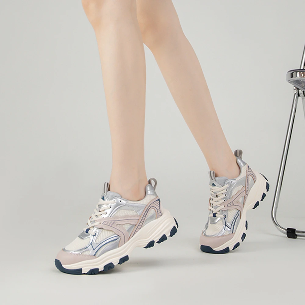 Women Sneakers Genuine Leather Shoes Breathable Woman Casual Sport Shoes Female Sneakers