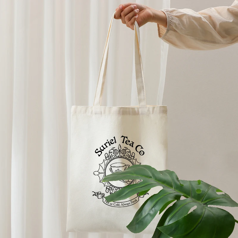 Сумки-тоут Suriel Tea Co с узором парусиновая складная сумка на плечо для летних