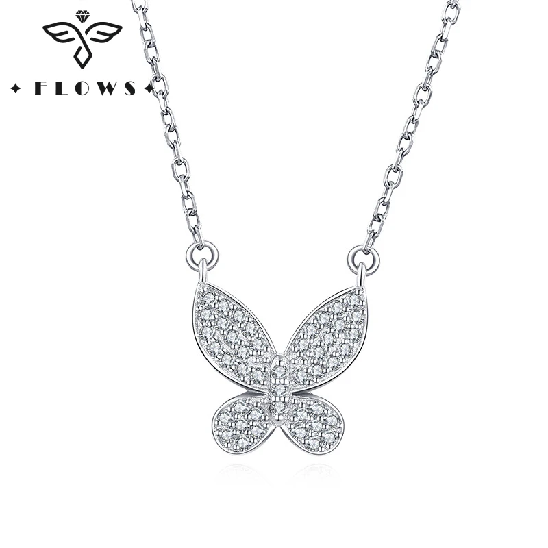 

925 Sterling Silver Butterfly Sparkling Clavicle Chain Choker Necklace For Women Silver 925 Jewelry Gifts collares para mujer