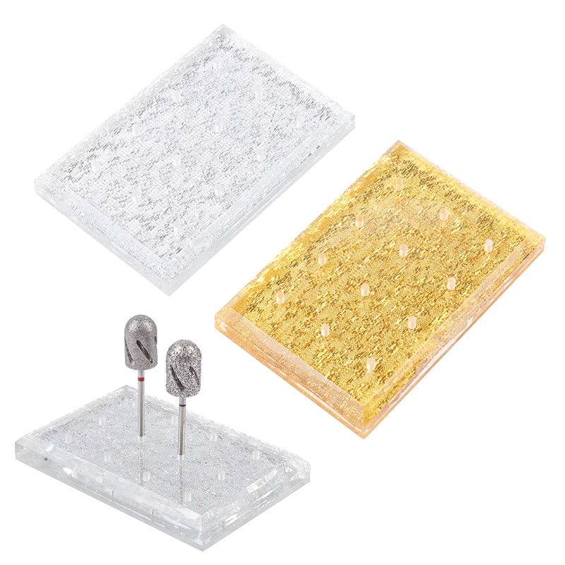 

1PCS 12 Hole Acrylic Nail Drill Bits Stand Nail Art Drill Base Electric Nail Files Display Manicure Tools