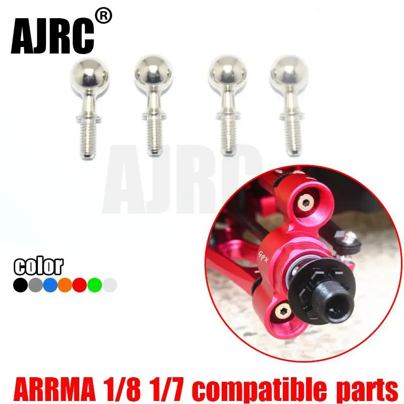 

ARRMA KRATON, SENTON, TALION, OUTCAST 45# Hardened steel front steering cup fixed ball steering ball joint ARRMA-AR330197
