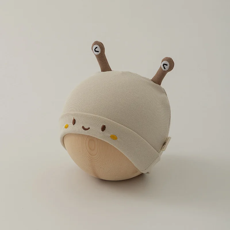 Детская осенняя дышащая шапочка из чистого хлопка с шинами для новорожденных