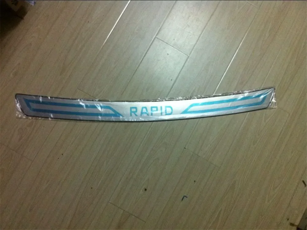 Для Skoda Rapid 2013-2019 автомобильный порог багажника из нержавеющей стали защита от