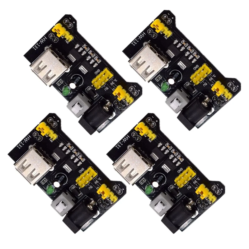 

4Pcs HW-131 Breadboard Power Module Breadboard Special Power Module Compatible With 5 3.3V For Breadboards