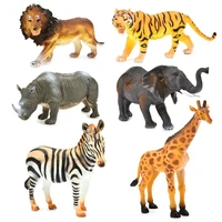 new wild animal model lion elephant giraffe simulation forest animal world hot selling early education toys
