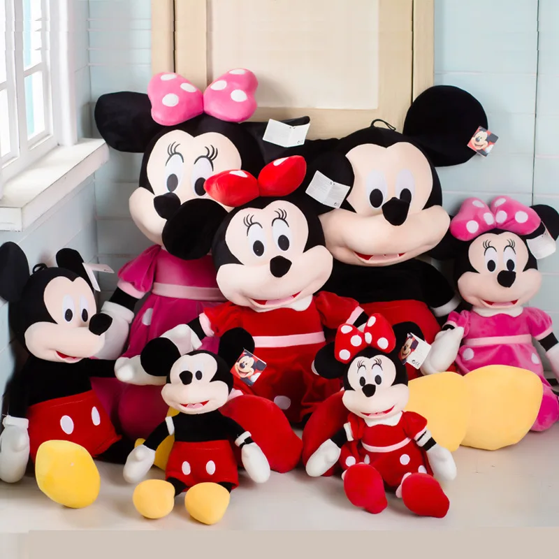 

Disney Large size Mickey Mouse Minnie Donald Duck Daisy Goofy Pluto Animal Stuffed Plush Toys Doll Birthday Gifts For Kids Girls