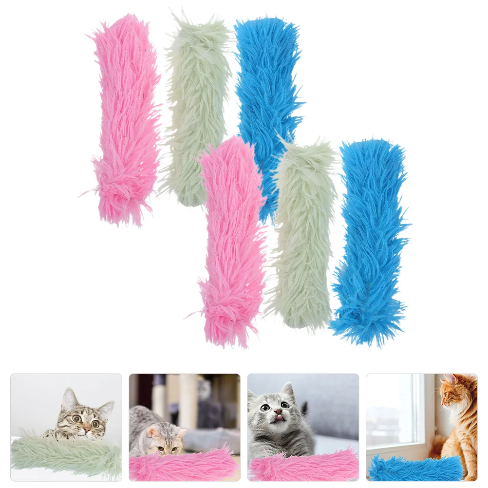 

6 Pcs Cat Teething Toy Toys Kittens Chew Indoor Cats Interactive Plush Catnip Filled Dog Squeaky