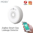 Умный детектор утечки газа ZigBee, датчик горючего газа, умная лампа, работает с приложением