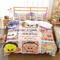 skzoo bedding set single twin full queen king size stray kids bed set aldult kid bedroom duvetcover sets 3d print 013