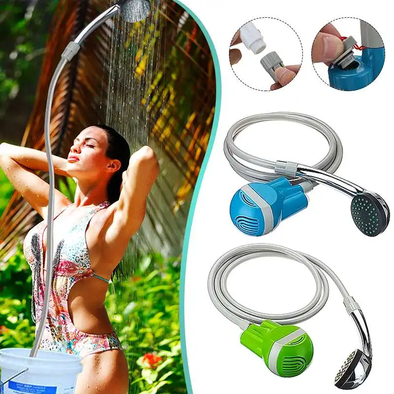 

12V Wireless Portable Outdoor USB Rechargeable Shower Head Water Pump Nozzle Sport Travel Caravan Van Car Washer Camping Shower