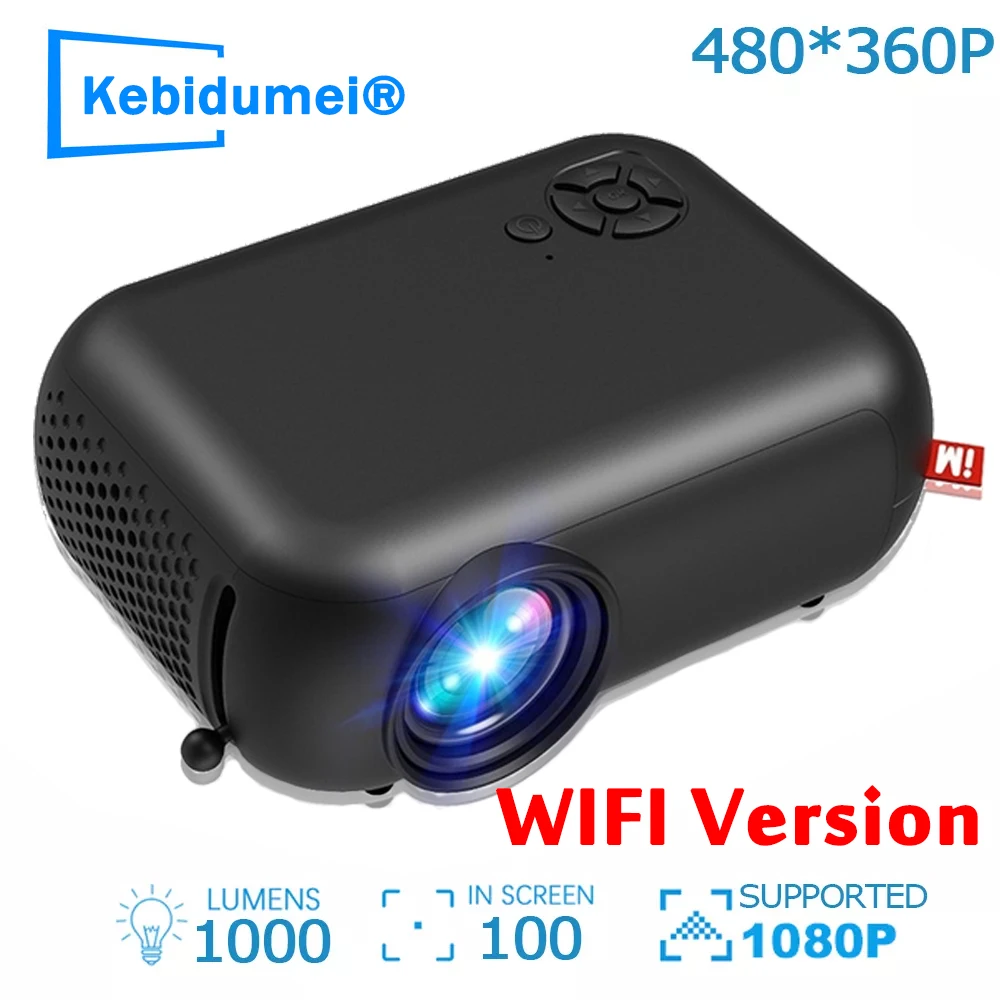 

Мини-проектор A10 с поддержкой Wi-Fi, 1080P, 4K, 2,4 ГГц