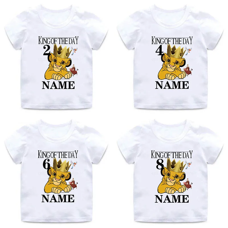 Детская футболка на день рождения с принтом цифр 1-10 футболки мультяшным рисунком