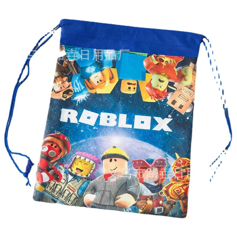 Сумка Roblox на шнурке карманная многоразовая сумка для хранения с рисунком Игровых