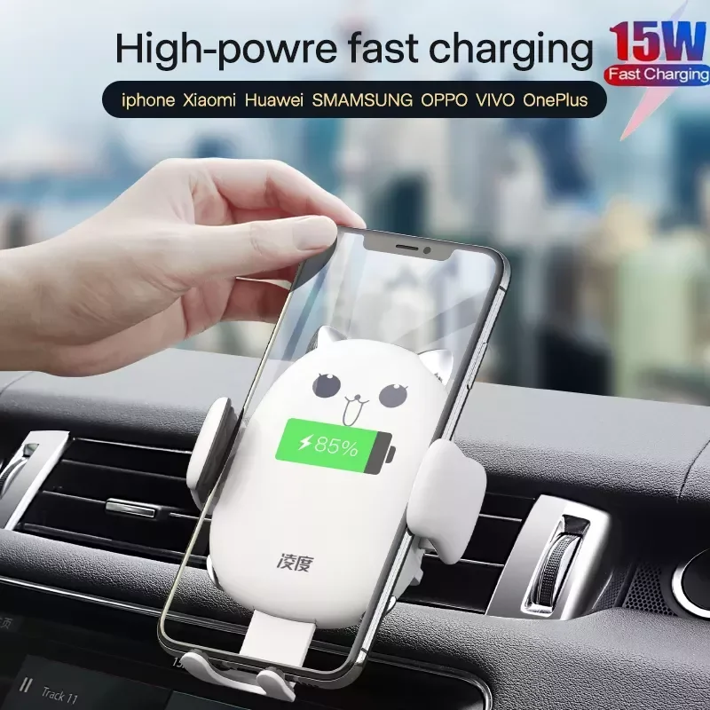 

Wireless Chargers Car Holder for Ipone 1213 Smart Phone Fast Charging Car Air Vent Couples Cute Wireless Charger