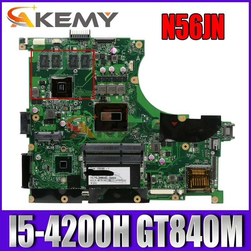 Материнская плата Akemy N56JN для ноутбука ASUS N56J оригинальная материнская - купить по
