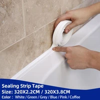 bathroom shower sink bath sealing tape strip white pvc self adhesive waterproof wall sticker for bathroom kitchen caulk strip