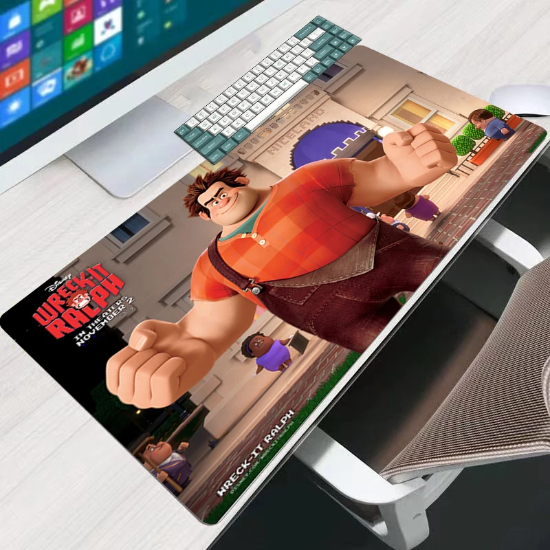 

Gaming Mouse Pad Wreck It Ralph Cool Office Accessories Laptop Mousepad Computer Desk Accessories Anti-skid 900x400 Game Mats