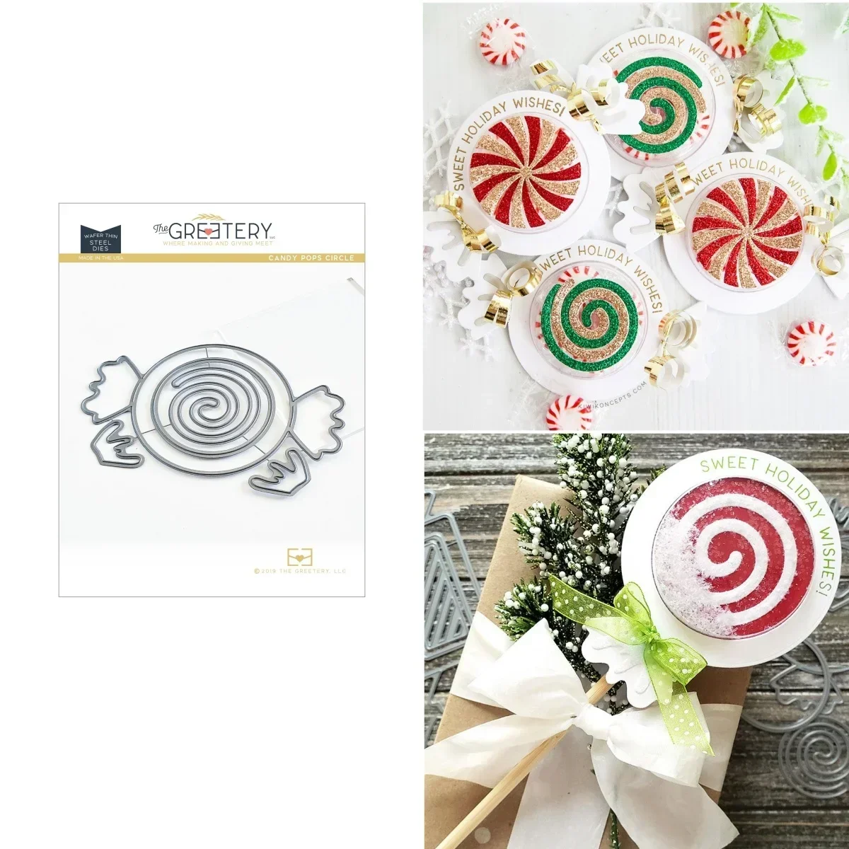 2024 New Christams Candy Pine Branch Hourglass Frame Metal Cutting Dies DIY Scrapbook Diary Decoration Embossing Cut Make Card