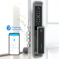 wireless bluetooth ttlock app automatic smart fingerprint digital electronic door lock with monirtor camera for apartment