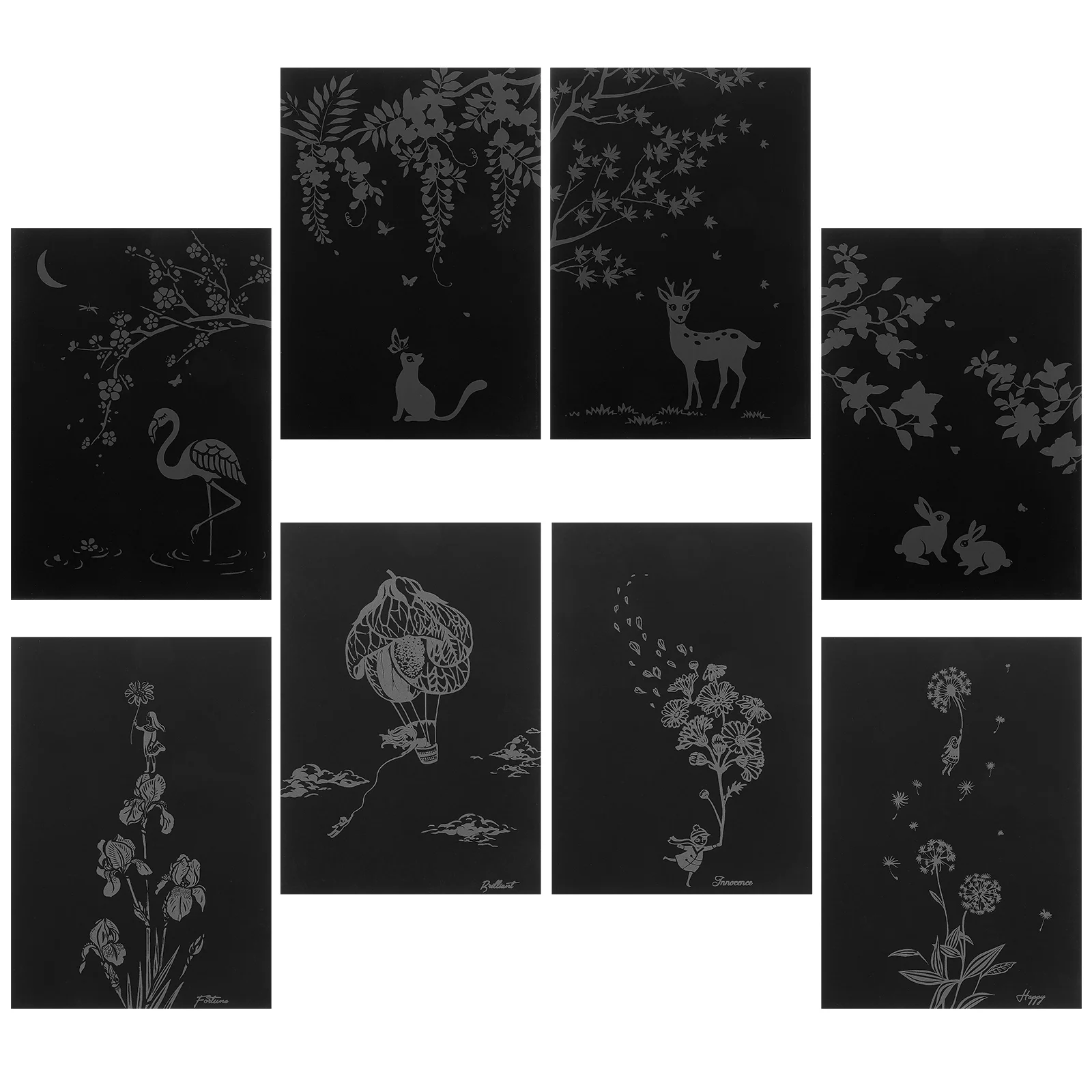 

Notebook Scratch Off Painting Toy Plants View Scratchboard Children DIY Cards Hand-painted