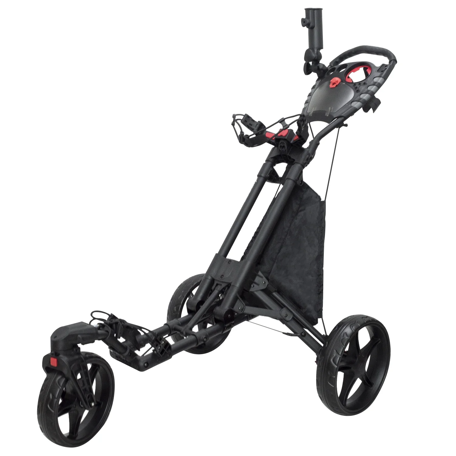 

360 Swivel front wheel golf push trolley
