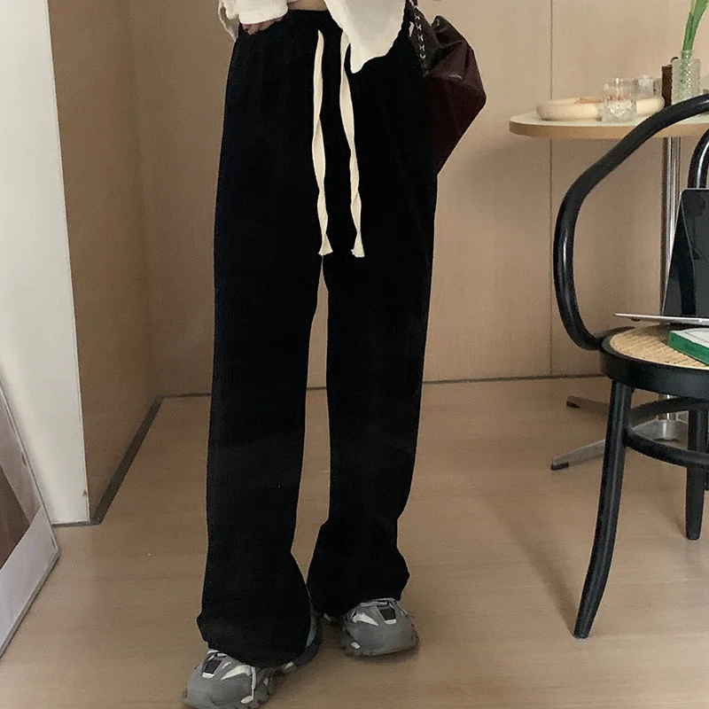 Женские брюки с широкими штанинами Корейская версия свободные вертикальные