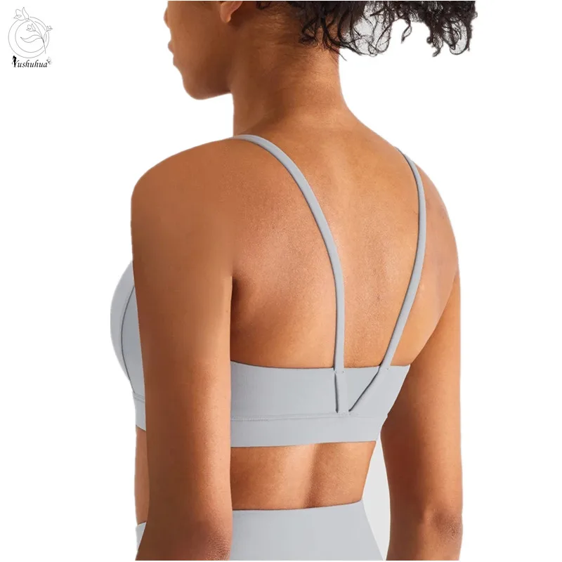 

Новинка, высококачественный Удобный спортивный бюстгальтер Yushuhua, топ для йоги, женский спортивный топ с эффектом пуш-ап без косточек, трени...